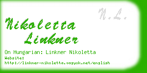 nikoletta linkner business card